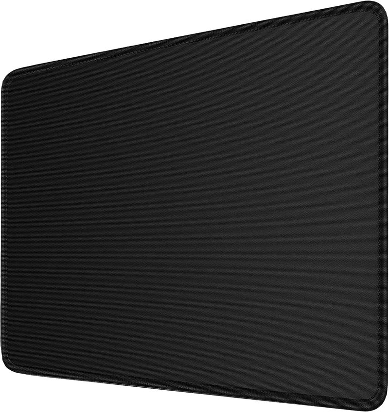 Naukay Mouse pad, Gaming Mouse pad Durable Stitched Edge, Premium-Textured Water Resist Mousepad, Non-Slip Rubber Base Mouse Pads for Computers, Laptop, Gaming, Home, Office, 11.8 x 9.9 in, Black - Image 1